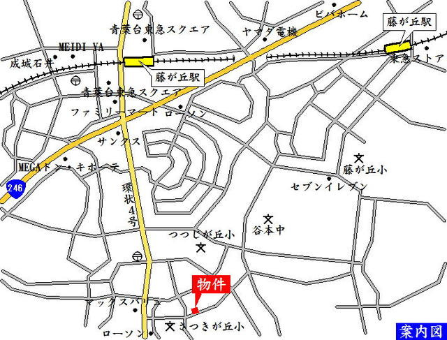 コンフォール青葉台Ｊの地図