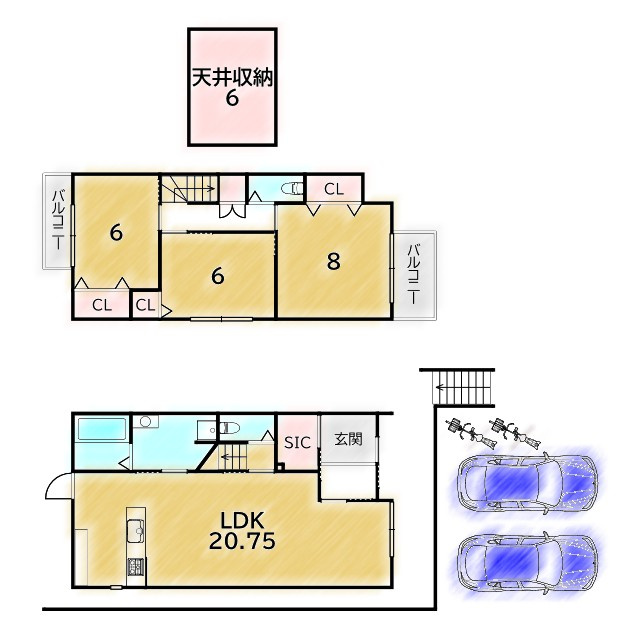 大宮薬師山東町 土地(2号地)の土地図