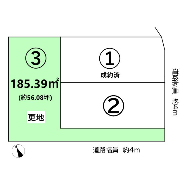 大宮薬師山東町 土地(3号地)の土地図