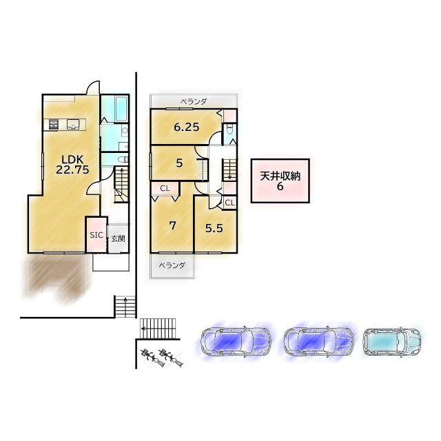 大宮薬師山東町 土地(3号地)の土地図