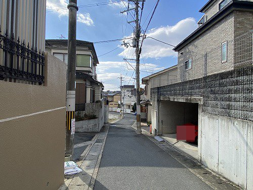 大宮薬師山東町 土地(3号地)の前面道路含む現地写真