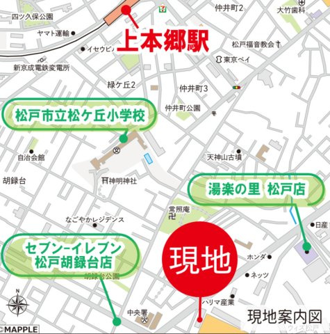 グリーンピア松戸の地図