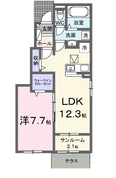 ベル　シエルメール　Ⅲの間取り|間取図