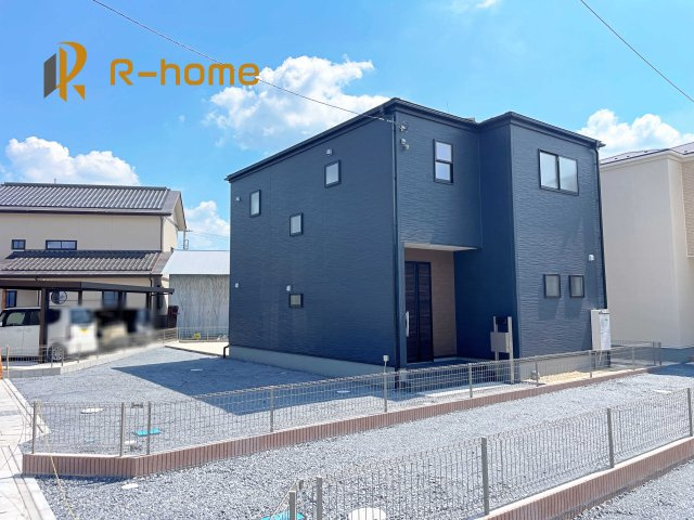 笠間市笠間駅前1期　新築戸建て　4号棟の外観|建物完成いたしました！ご予約で『平日』や『夕方』などでもご見学可能です！