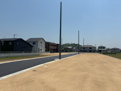 【外観】 | エコガーデン玉島上成　全7区画 | 分譲地全体像。北側から撮影