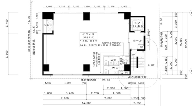 【間取り】 | リアライズ梅田東ビル