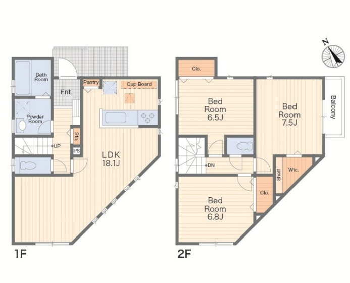 藤沢市白旗１丁目　新築戸建　全５棟１号棟