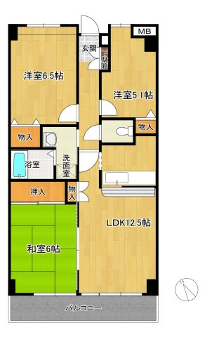 【間取り】 | ホワイトリバー稲毛