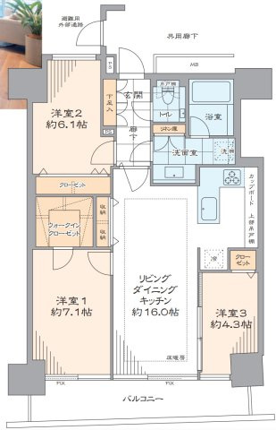 M.M.TOWERS FORESIS-L棟【仲介手数料無料】の間取り