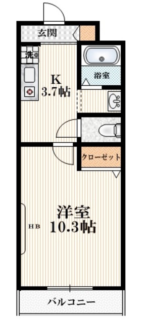 パークサイドスクウェア北新宿の間取り