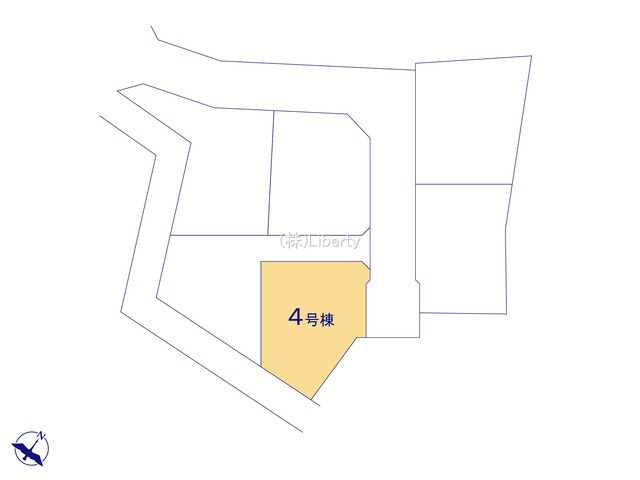 笠間駅前1期　新築戸建　4号棟の区画図