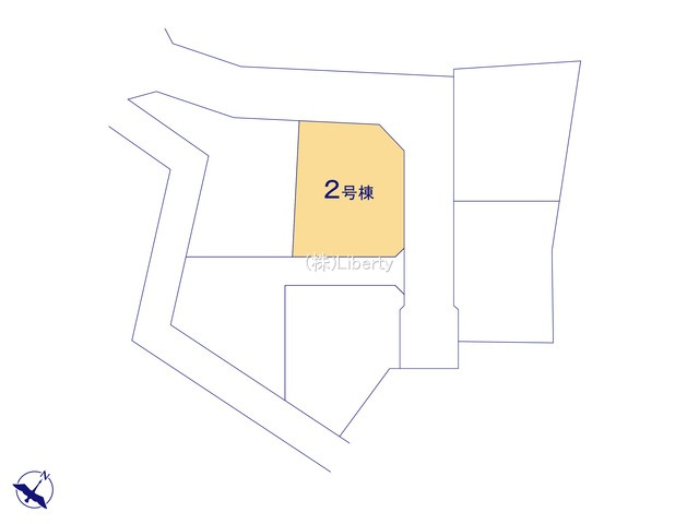 笠間駅前1期　新築戸建　2号棟の区画図