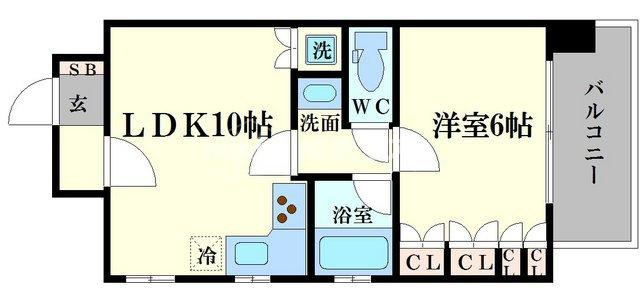 リーガルあみだ池新町の間取り