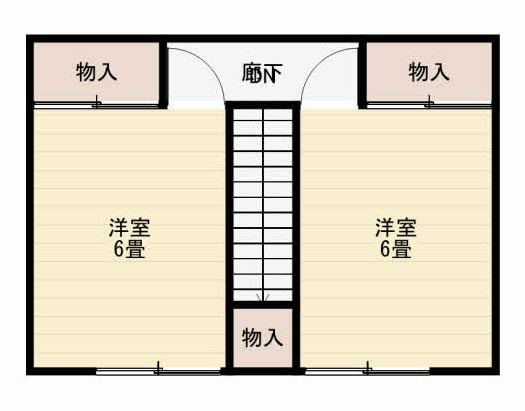 標茶町チャンベツ　売家の間取り|2F間取り　2部屋　4LDKです。