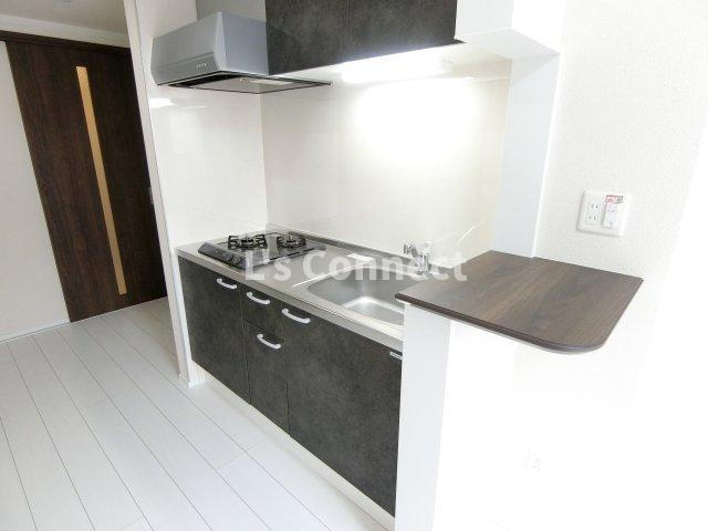 【キッチン】 | vogue house F | ２口ガスコンロのシステムキッチン。