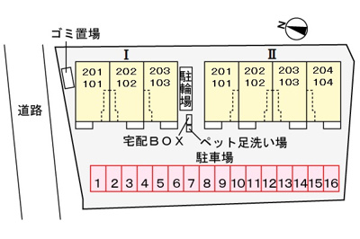 【区画図】 | フォルトゥーナ西岡屋Ⅱ