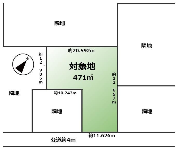 加須市旗井３丁目　売地の区画図