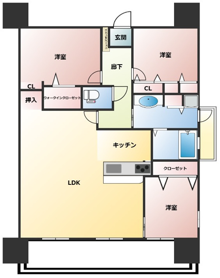 【間取り】 | グランドパレス伊田壱番館