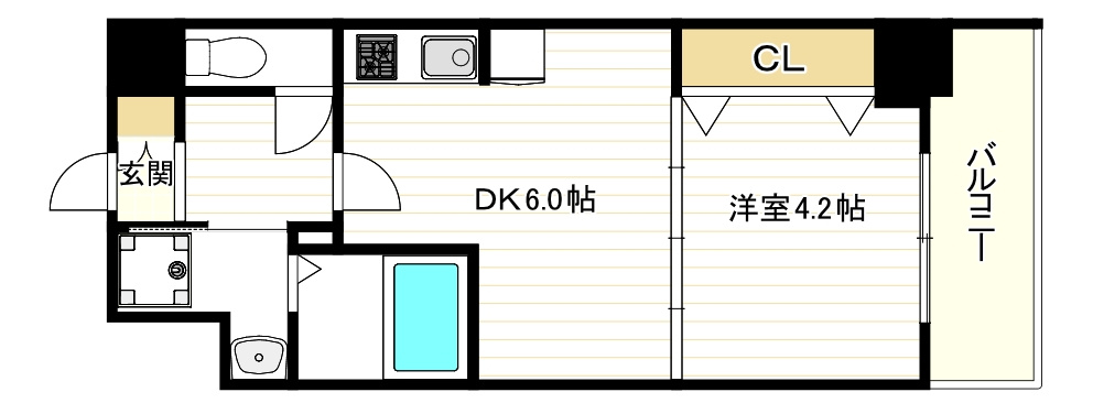 S-RESIDENCE阿波座WESTの間取り