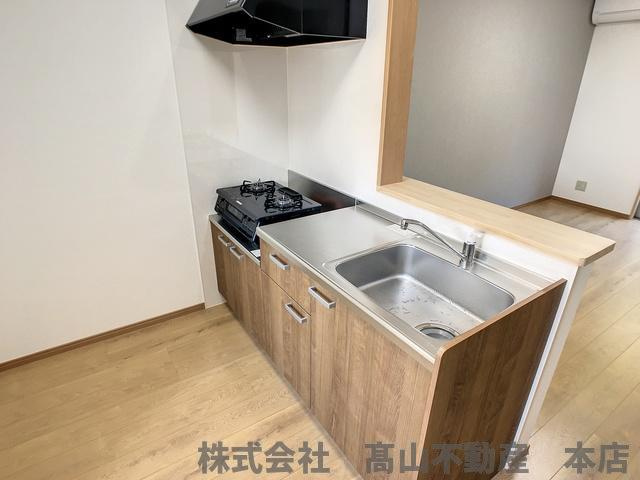 宗像市徳重のアパートのキッチン
