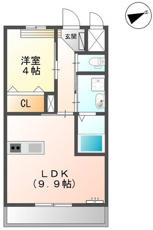 カーサブリランテ櫛原の間取り
