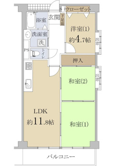 【間取り】 | グランコート野洲