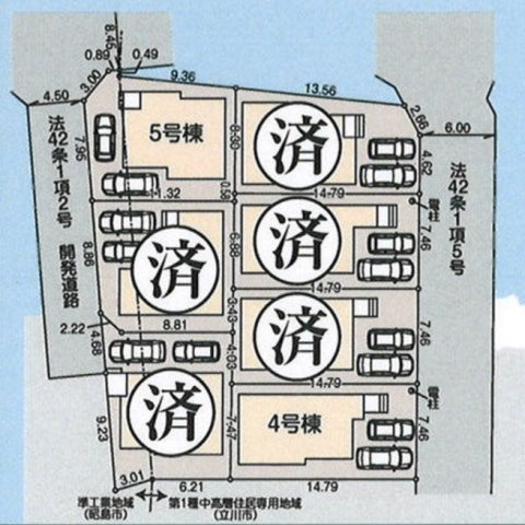 立川市一番町1丁目　新築分譲の区画図|残り２棟です！