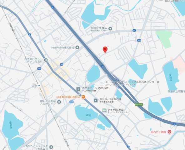 明石市魚住町清水　新築の地図