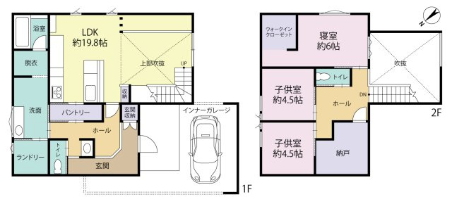 中央区山二ツ5丁目　中古戸建の間取り