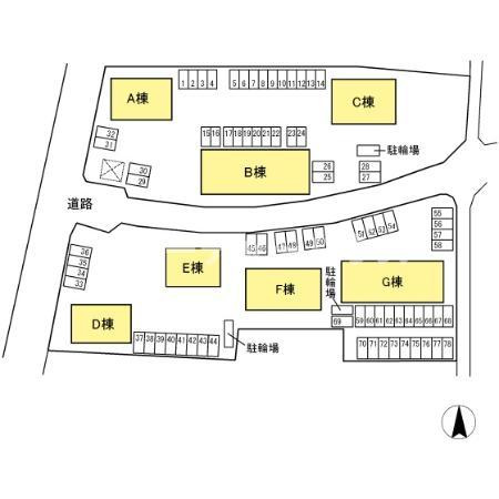ＲＯＹＡＬ　ＧＡＲＤＥＮ　ＣＡＳＡＨＡＲＡ　Ｅの区画図