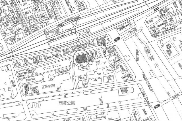 アイハウス船寺通の地図|阪神大石駅すぐ