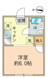 1階間取り、ワンルーム×4部屋（全居室賃貸中）