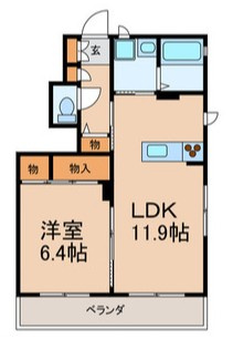 松戸市串崎新田のアパートの間取り