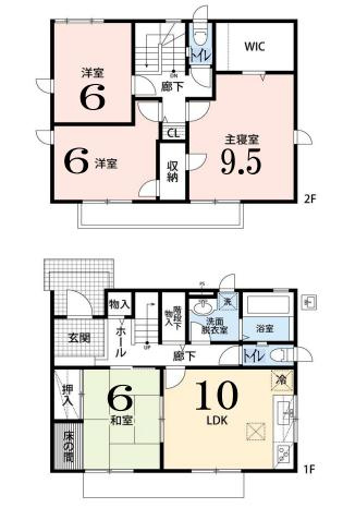 牛久市南7丁目　中古戸建の間取り