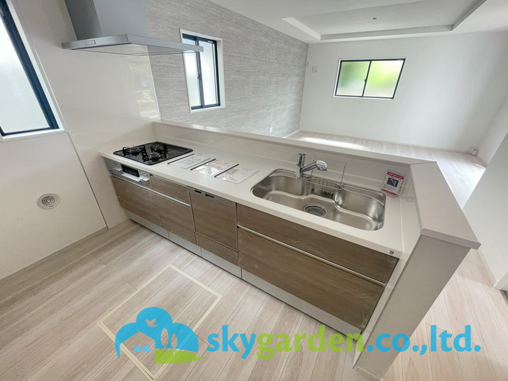 藤沢市鵠沼松が岡6期　新築戸建　全2棟1号棟のキッチン|使いやすいキッチンです