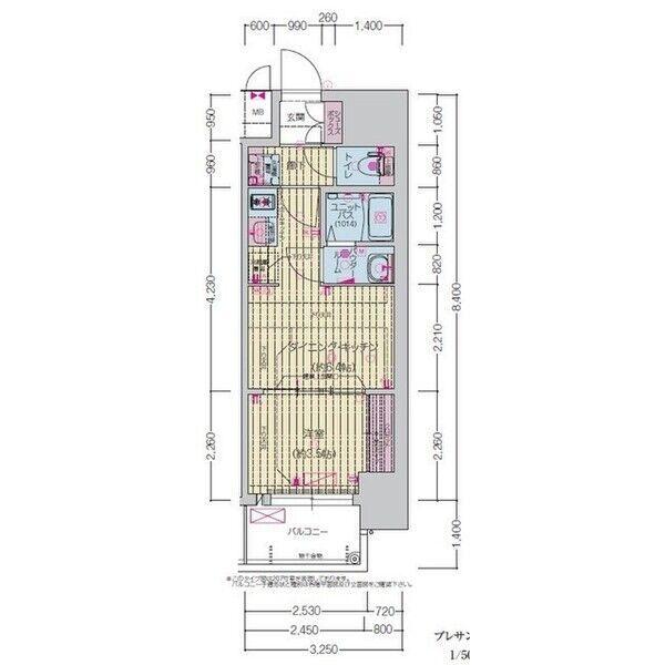 プレサンス上前津エレスタの間取り