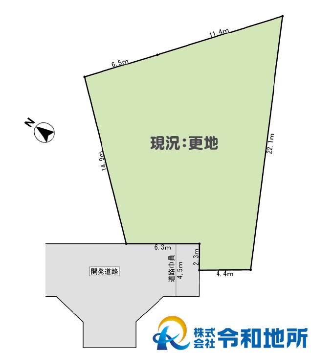 売地　茅ヶ崎市萩園の土地図