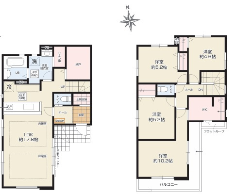 茅ヶ崎市菱沼１丁目　新築戸建の間取り|4SLDK☆