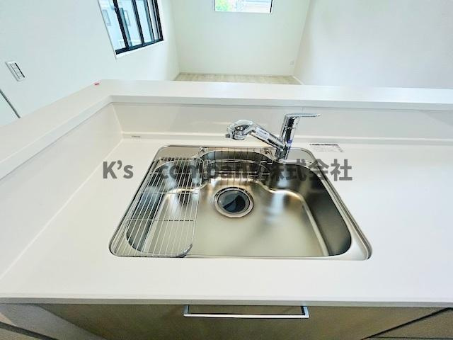 茅ヶ崎市菱沼１丁目　新築戸建のキッチン|扱いやすいステンレスキッチンシンク☆