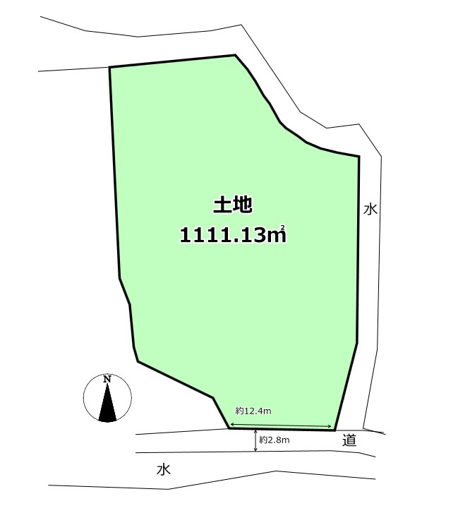 熊本市南区富合町南田尻の売地の土地図