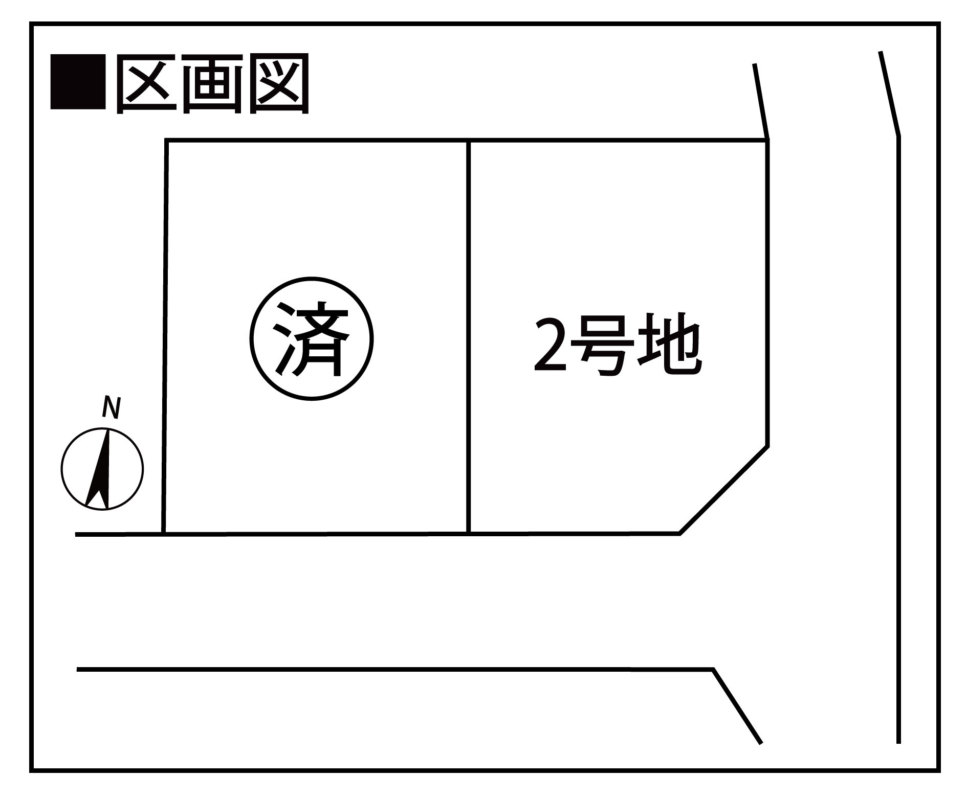 ◆京阪「桃山南口」駅徒歩７分◆間取り自由設計◆南東角地◆伏見区桃山町大島の区画図|該当物件：２号地