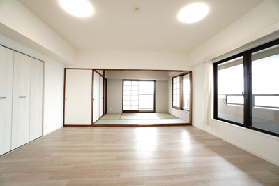 【居間・リビング】 | 【上質リフォーム】ファミール江波公園ツインズ弐番館 | 室内（2025年4月21日9：00頃）撮影