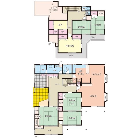 東大阪市山手町戸建の間取り