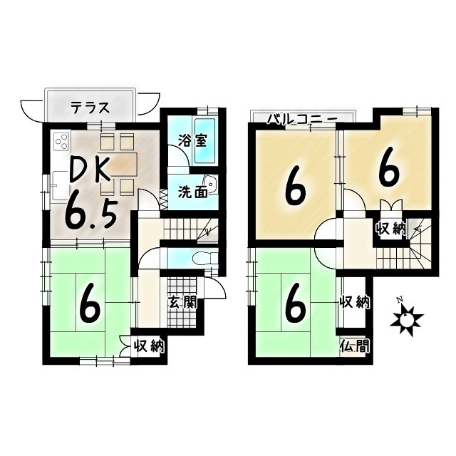 寺戸町西田中瀬の間取り