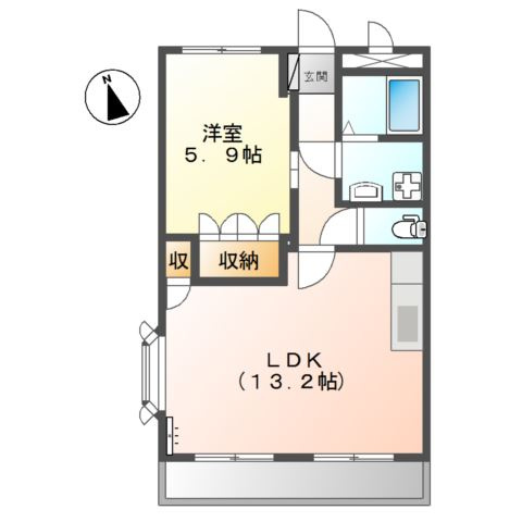 アベニール細江の間取り