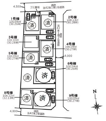 【区画図】 | 飯田グループ販売戸数全国7位の現地販売会社です【さいたま市大宮区三橋1-1138-12付近】   | 全体区画図