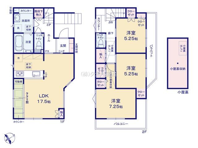 《仲介手数料無料》南区大字太田窪2405新築一戸建ての間取り