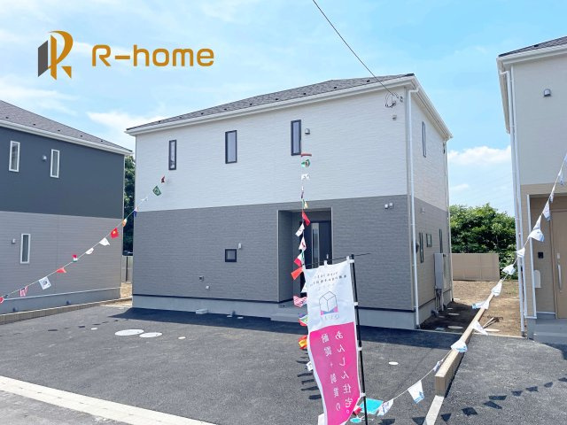 ひたちなか市田彦第5　新築戸建て　2号棟の外観|ご予約を頂ければ、『平日』はもちろん『早朝』や『夜間』もご見学可能です♪お気軽にお申し付けください♪