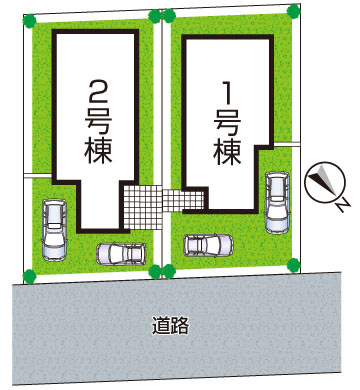 京都市伏見区醍醐大高町　第1期　新築一戸建ての区画図|全2区画