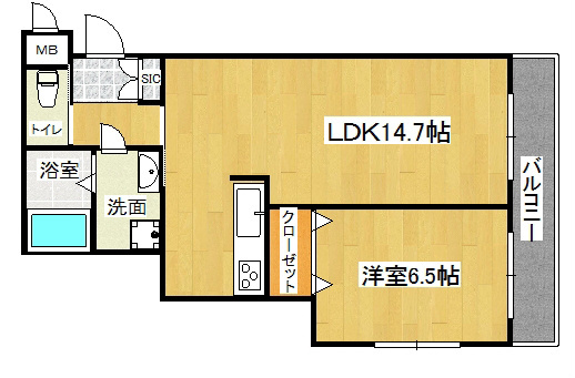 GLAハート東人丸の間取り